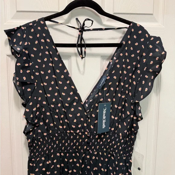 Modcloth Black Jumpsuit with Floral Design - Picture 6 of 8